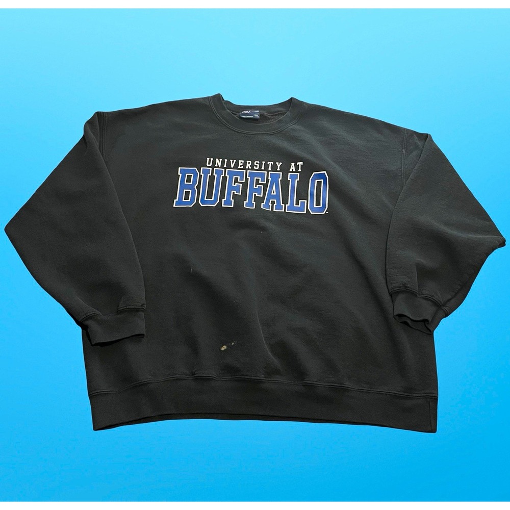 MV Sport University at Buffalo Bulls Crewneck Sweatshirt Black XXL